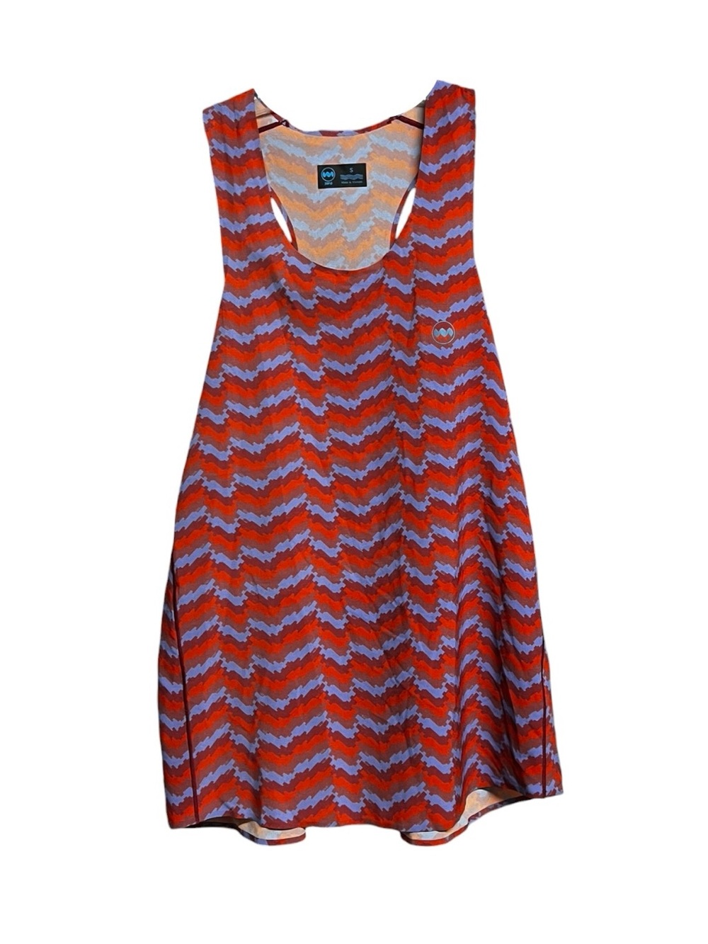 🌻Janji AFO Singlet Running Tank Top Red Purple Chevron Performance Women Size S